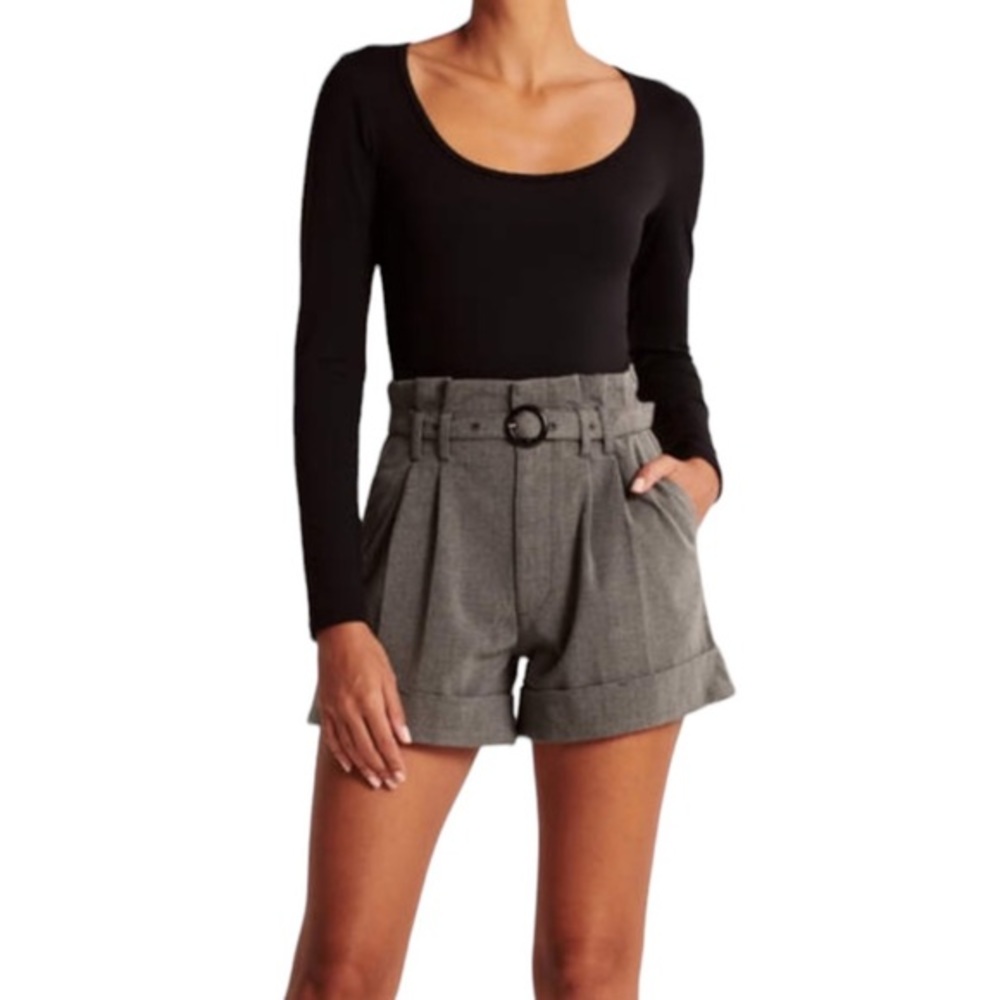 Abercrombie & Fitch Gray High Waist Shorts